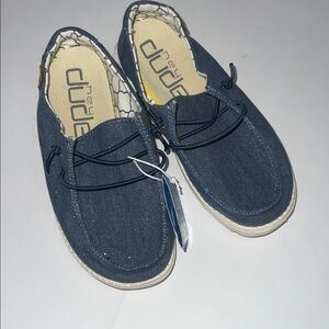 NWT Hey Dude Navy Blue Casual Slip-Ons size k13